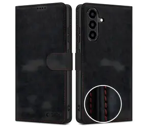 Tech-Protect Wallet Case černá/červená / Pouzdro-knížka / Samsung Galaxy A57 5G