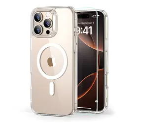 ESR Classic Hybrid HaloLock transparentní / Pouzdro + tvrzené sklo / Apple iPhone 16 Pro Max / MagSafe