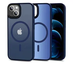 Tech-Protect MagMat matná tmavě modrá / Kryt / Apple iPhone 13 / MagSafe