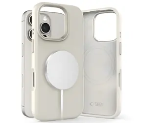 Tech-Protect Silicone PU béžová / Kryt / Apple iPhone 16 Pro / MagSafe / Silikon