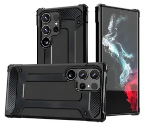 Hurtel Hybrid Armor černá / Odolný kryt / Samsung Galaxy S25 Edge