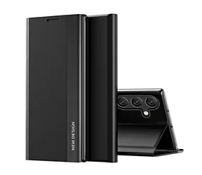 Hurtel Sleep Case Pro pro Samsung Galaxy S25 Edge černá / Pouzdro / Flip / Se stojánkem