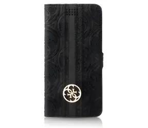 GUESS 4G Heritage Book Universal L černá / Pouzdro typu kniha / pro telefony 4.6" - 5.2"