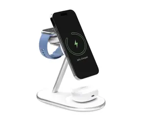 Puro Mag Station bílá / Bezdrátová nabíječka / Qi2 / 3v1 / MagSafe kompatibilní