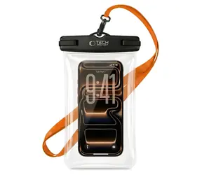 Tech-Protect Waterproof Case UWC7 černá/oranžová / Voděodolné pouzdro / Univerzální / do 6,9”