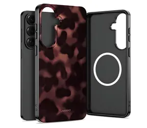 Tech-Protect Lamano černá/hnědá / Kryt / Samsung Galaxy A57 5G / MagSafe