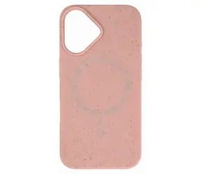 Hurtel Wheat pouzdro s MagSafe iPhone 16 růžová / Pouzdro / Pšeničná sláma / MagSafe