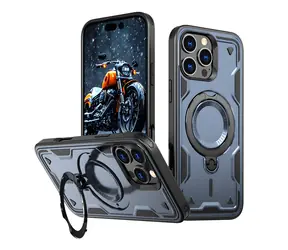 Hurtel Hybrid Armor Trendy MagSafe modrá / Zadní kryt / MagSafe / pro Apple iPhone 16 Pro