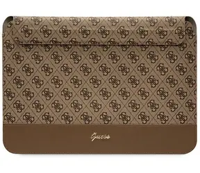 Guess 4G Stripe Metal Logo hnědá / Obal na notebook / 14"