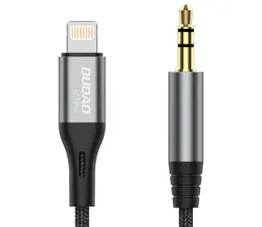 Dudao L11PRO šedá / Audio kabel / Lightning / mini jack 3,5 mm / 1 m