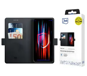 3mk Wallet Case černá / Ochranný kryt / POCO X8 Pro / Peněženka a stojánek / Nylon
