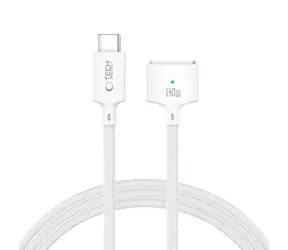 Tech-Protect Ultraboost MMC01 bílá / Nabíjecí kabel / USB-C - MagSafe 3 / 140W / 2 m