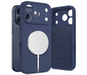 Tech-Protect Silicone MagSafe tmavě modrá / Kryt / Apple iPhone 17 Pro / MagSafe / Silikon
