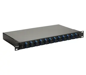 Equip optický spojovací box 12x SC-Duplex OS2 černá / Spojovací box / 19" 1U / Ocel