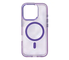 Hurtel Glitter Case MagSafe pro iPhone 16 fialová s třpytkami / Kryt / MagSafe