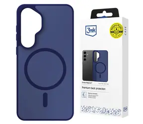 3mk Smoke MagCase modrá průhledná / Zadní kryt / Samsung Galaxy S25 / MagSafe / Military Grade