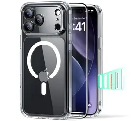 ESR Classic Hybrid MagSafe transparentní / Sada krytu a skla / Apple iPhone 17 Pro Max / MagSafe