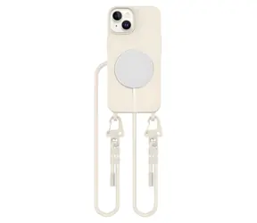 Tech-Protect MagNecklace pro Apple iPhone 14 béžová / Kryt / MagSafe / se šňůrkou na krk