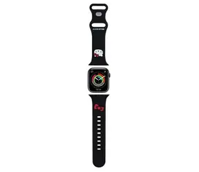 Hello Kitty Kitty Head silikonový řemínek černá / Řemínek pro Apple Watch / 38/40/41mm