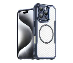 Hurtel Leading Series MagSafe silikonové pouzdro modrá / Pouzdro / Apple iPhone 16 Pro Max / Silikon