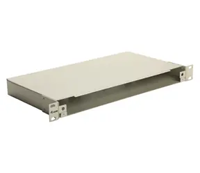 Equip 19" optická spojovací skříň šedá / Spojovací box / 1U / ocel / bez čelního panelu / max. 48 vláken