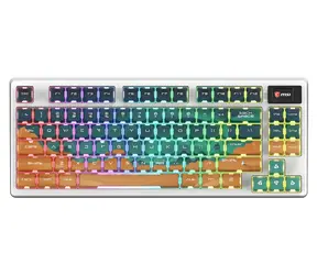 MSI FORGE GK600 TKL Mars / Bezdrátová herní klávesnice / mechanická / 2,4GHz / BT / RGB / USB-C / CZ+SK layout