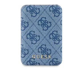 Guess 4G Leather MagSafe modrá / Powerbanka / 5000 mAh / 15 W