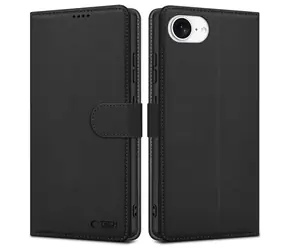 Tech-Protect Wallet matná černá / Pouzdro pro Apple iPhone 16e a 17e / Peněženka