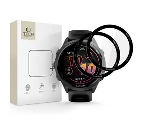 Tech-Protect Glass Flex+ sklo pro Garmin Forerunner 970/570 47mm černé / Hybridní ochranné sklo / 2 ks v balení