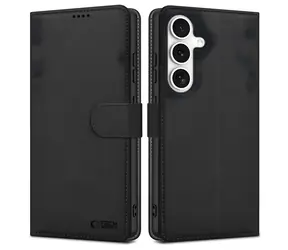 Tech-Protect Wallet Case černá / Pouzdro pro Samsung Galaxy S25 FE / Peněženka / Okénko na displej