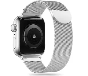 Tech-Protect MilaneseBand stříbrná / Řemínek pro Apple Watch / 38/40/41 mm / Series 4/5/6/7/8/9/SE