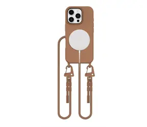 Tech-Protect MagNecklace hnědá / Kryt / Apple iPhone 16 Pro / MagSafe / se šňůrkou