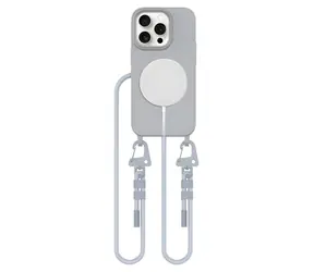 Tech-Protect MagNecklace šedá / Kryt / Apple iPhone 14 Pro / MagSafe / šňůrka na krk