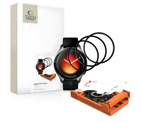 Tech-Protect Easy Set Flex+ pro Xiaomi Watch 5 černá / Ochranné sklo na hodinky / Hybridní sklo / 3 ks