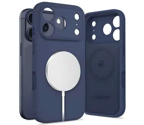 Tech-Protect Silicone MagSafe iPhone 17 Pro Max tmavě modrá / Kryt / Silikonový / MagSafe