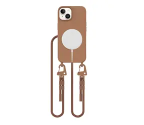 Tech-Protect MagNecklace hnědá / Kryt / Apple iPhone 14 / MagSafe / poutko na krk