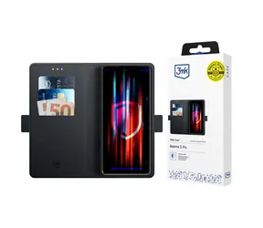 3mk Wallet Case černá / Peněženkové pouzdro / Realme 11 Pro
