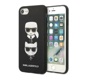 Karl Lagerfeld Saffiano Karl & Choupette černá / Kryt / pro Apple iPhone 7 & 8 & SE 2020 & SE 2022