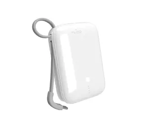 Puro Power Link 10 Plus bílá / Powerbanka / 10 000 mAh / vestavěný kabel USB-C