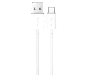 Puro TPE bílá / Datový kabel / USB-A - USB-C / 10 W / 3 m