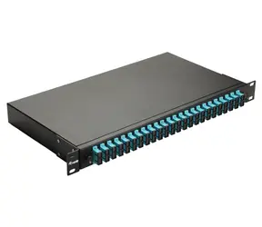 Equip Spojovací box 24-port SC-Duplex OM3 černá / Spojovací box / OM3 Multimode / Rack 1U / 483x243x44 mm