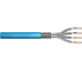 Digitus Cat.6A S/FTP modrá 50m / Instalační kabel / AWG 23/1 / LSOH / Eca / drát