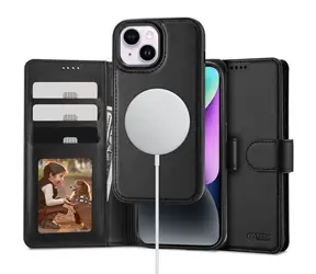 Tech-Protect Wallet MagSafe černá / Pouzdro pro Apple iPhone 15 / MagSafe / Peněženka