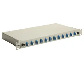 Equip Optický spojovací box / Spojovací box / 12x LC Duplex / OS2 Singlemode / 1U / Šedá
