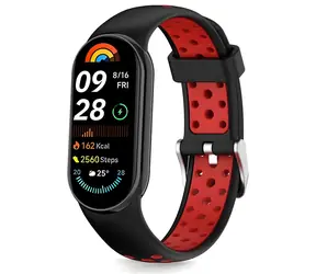 Tech-Protect IconBand Air černo-červená / Řemínek pro Xiaomi Smart Band 8/9/10/NFC