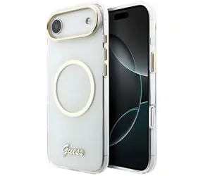 Guess IML Script Metal MagSafe čirá / Zadní kryt / iPhone Air