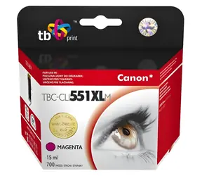 TB Cartridge CLI-551XL purpurová / Cartridge / Canon Pixma MG5450, MG6350, iP7250, MX925 / 15 ml / 700 stran