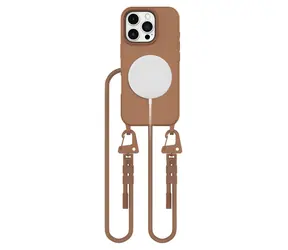 Tech-Protect MagNecklace hnědá / Kryt pro Apple iPhone 16 Pro Max / MagSafe / poutko na krk