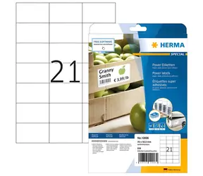 HERMA Etikety extrémně přilnavé 70x42,3 mm / Etikety / A4 / bílé / 525 ks / 25 listů