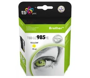 TB inkoustová kazeta pro Brother LC985 žlutá / Inkoustová kazeta / 19 ml / 1200 stran